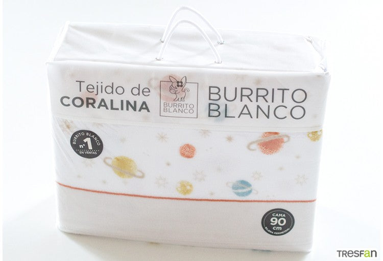 Sábana Nacarina BURRITO BLANCO 107 Planetas