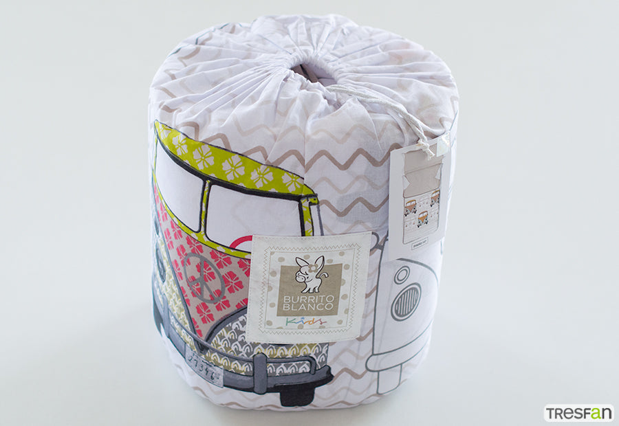 Saco Nórdico Lleno Estampado BURRITO BLANCO 107-08 Furgo Piedra