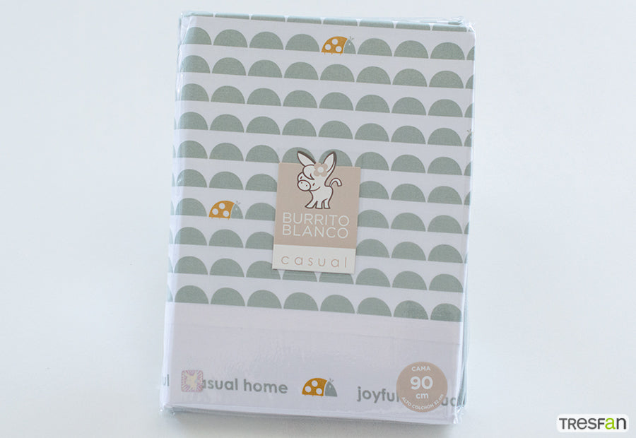 Fabric Sheet Set 241 White/Grey BURRITO BLANCO
