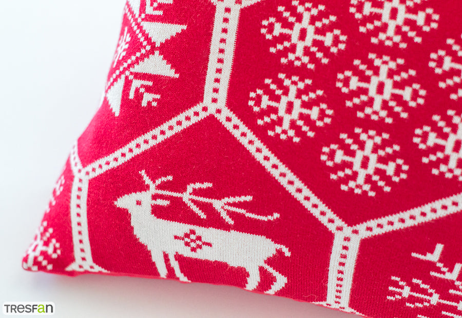 Funda Cojín 45x45 Navidad MC Jaipur Reno-Nieve