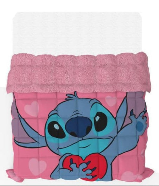 Edredón Sherpa Stich color rosa