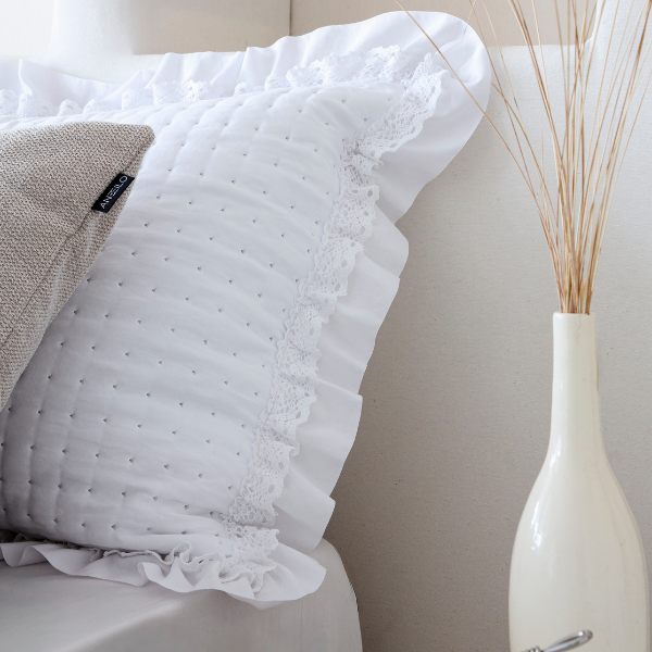 Colcha Bouti Blanca Doble Volante EVERLY Fundeco