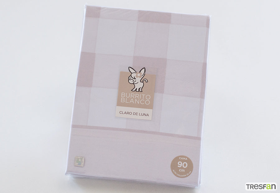 Fabric Sheet Set 241 White/Grey BURRITO BLANCO