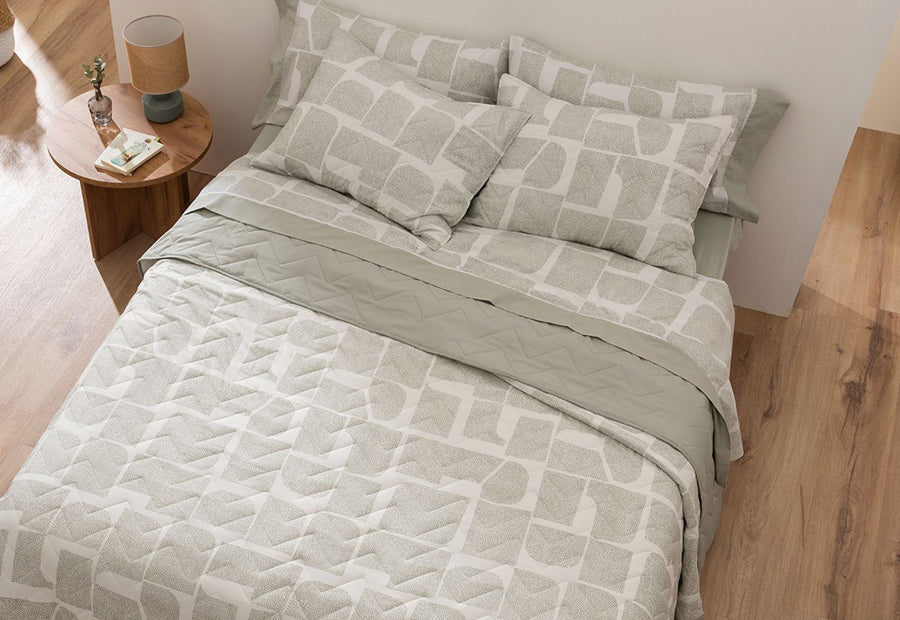 Colcha Bouti Cosida Reversible BURRITOBLANCO WabiSabi 630 laurel