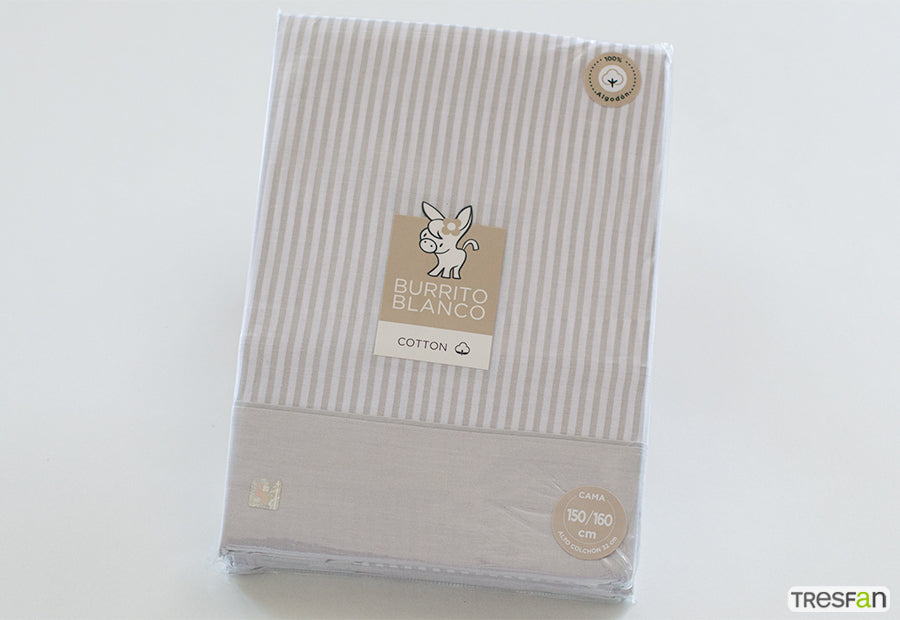 Fabric Sheet Set 241 White/Grey BURRITO BLANCO