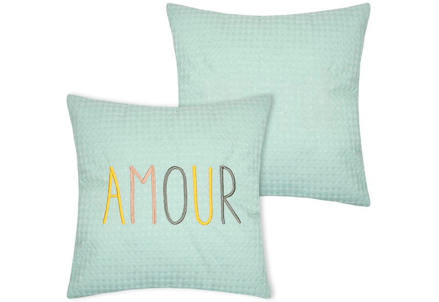 Cojín Lleno Reversible 45x45 STOF SweetLove Azul Amour 701001