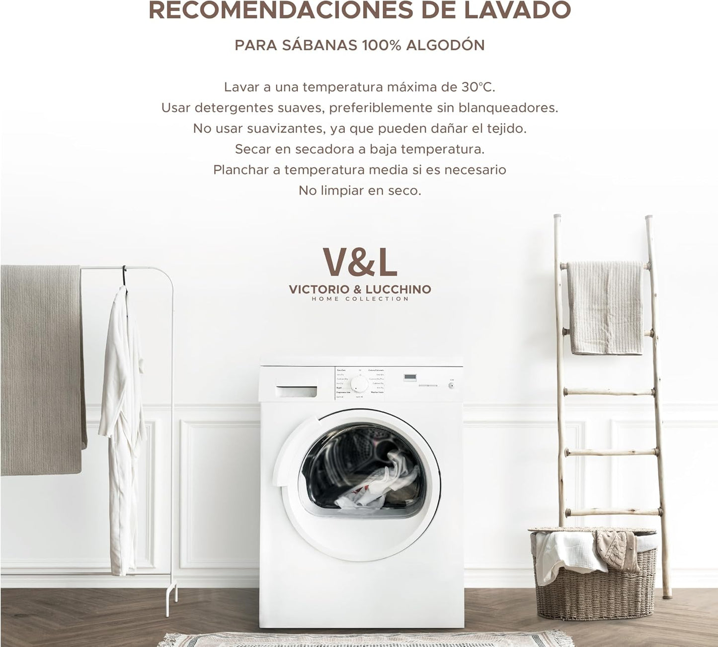 Sábanas blancas Victorio y Luchino 100% Algodón hostelería