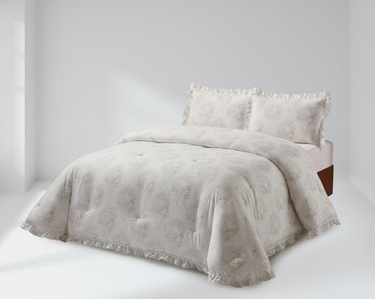Colcha de invierno - Edredón Avendal de Clara Vidal en color beige