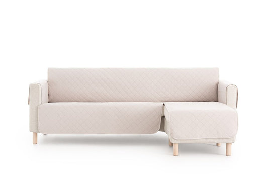 Funda sofá chaise longue acolchado marfil BELMARTI