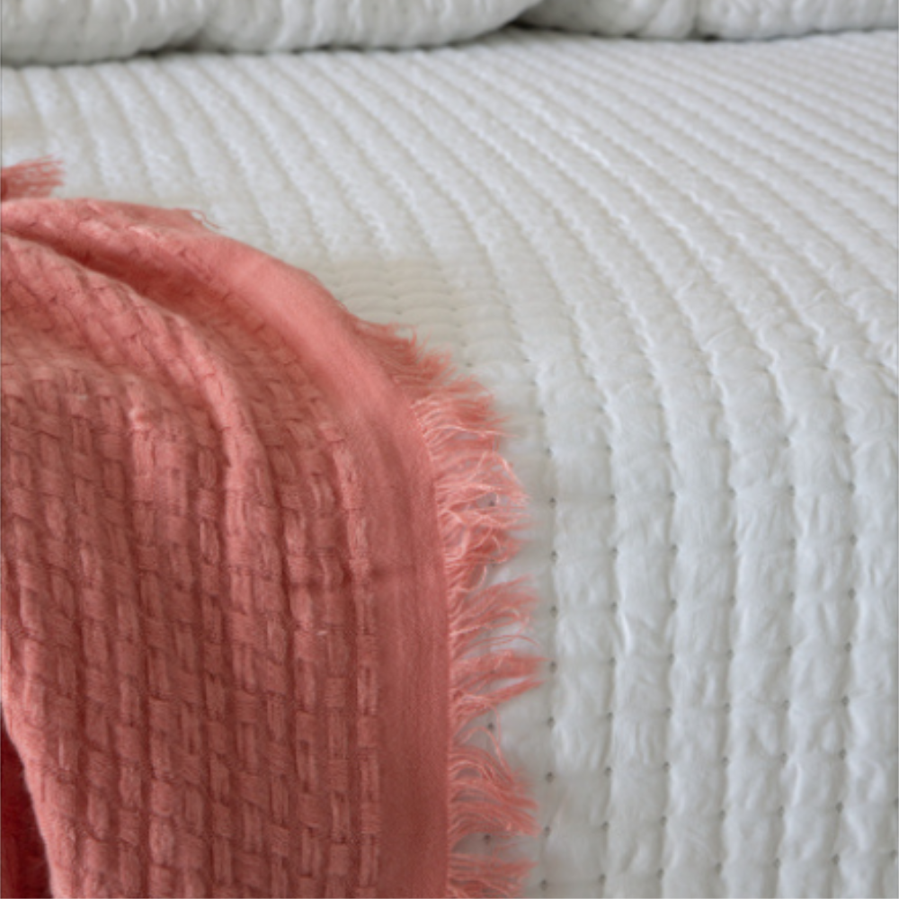 Couette boutis Azara blanche FUN&DECO