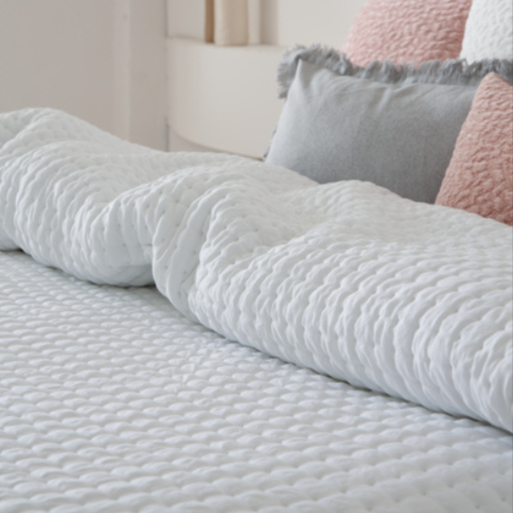 Couette boutis Azara blanche FUN&DECO