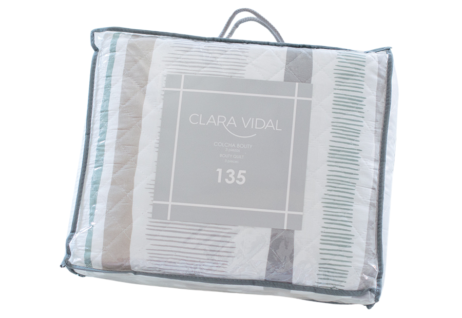 Colcha Bouti Cosida Reversible CLARA VIDAL Coimbra verde