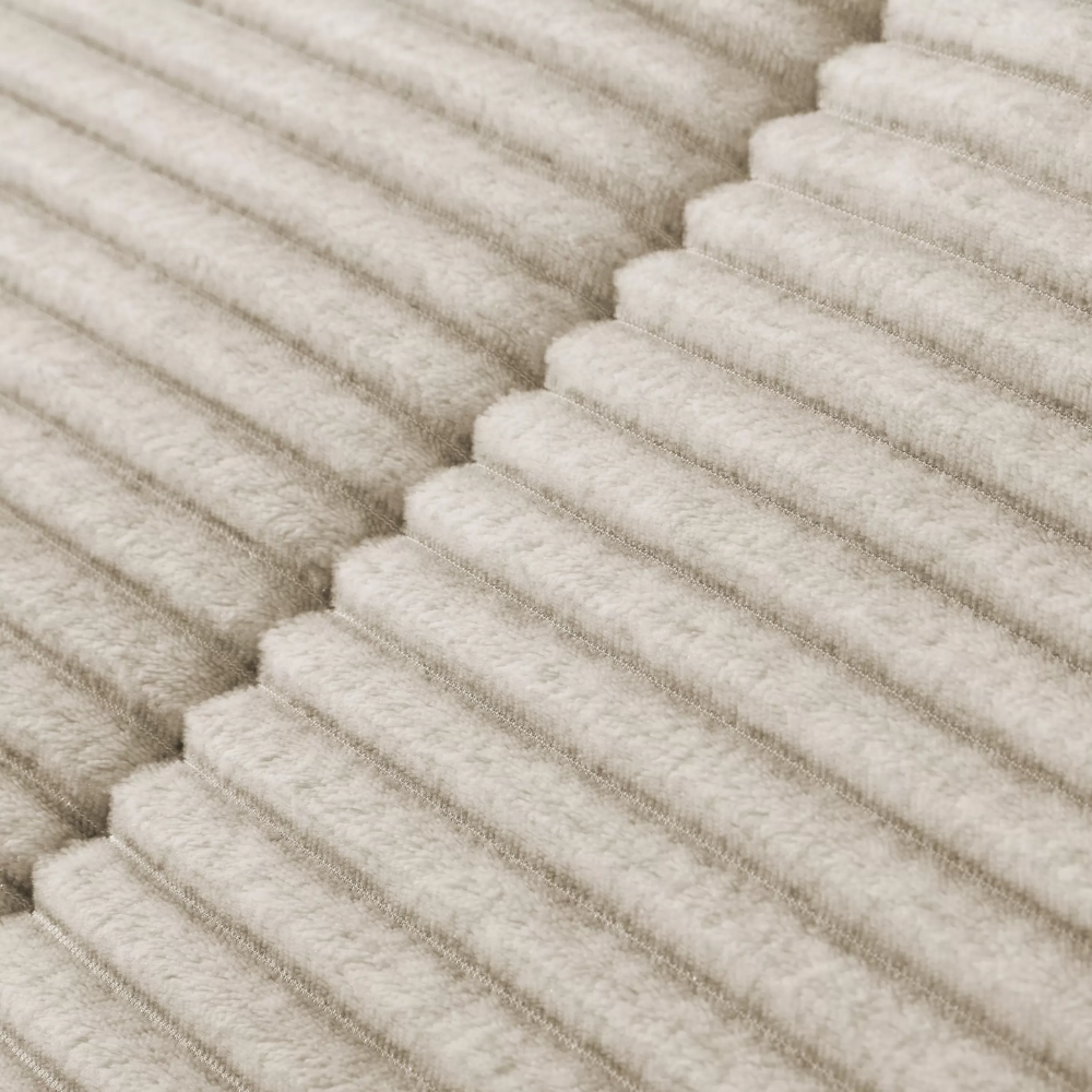 Edredón beige sherpa/borreguito jaspeado rayas - Lines Melange
