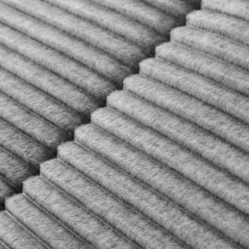 Edredón gris sherpa/borreguito jaspeado rayas - Lines Melange de MANTEROL
