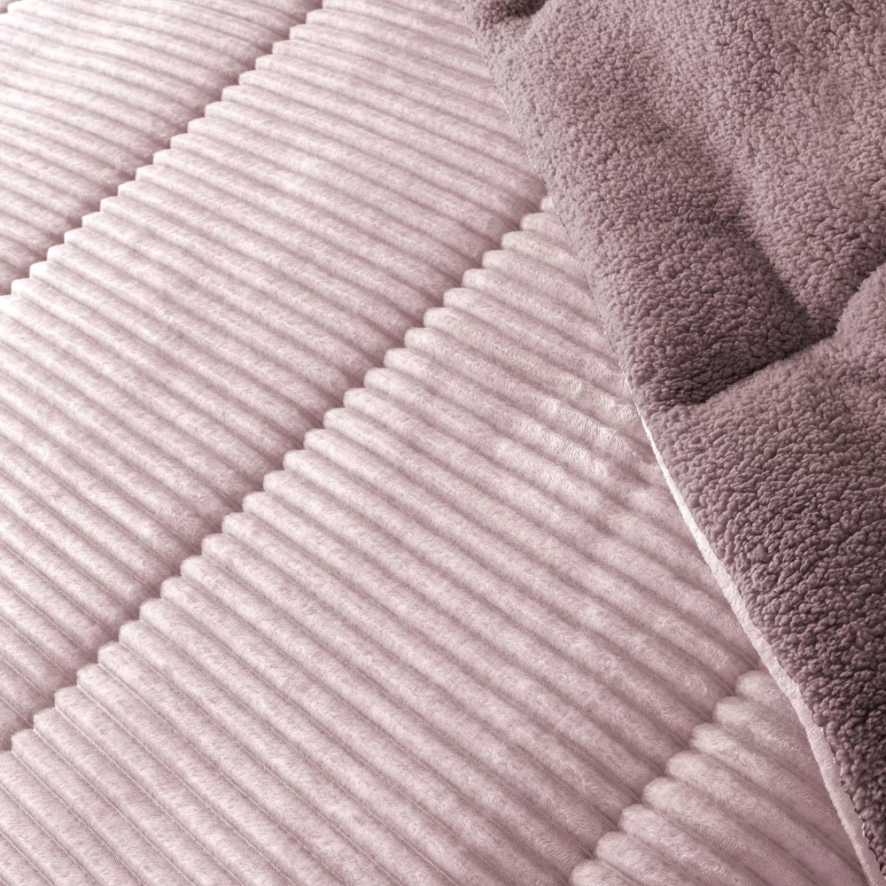 Edredón nude sherpa/borreguito jaspeado rayas - Lines Melange de MANTEROL