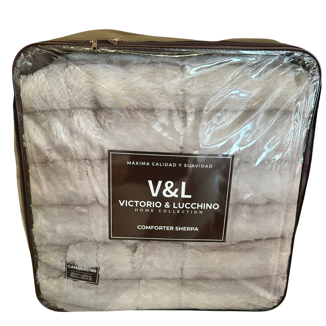 Edredón Conforter camel sedalina 800 gr modelo Faux de Victorio&Lucchino