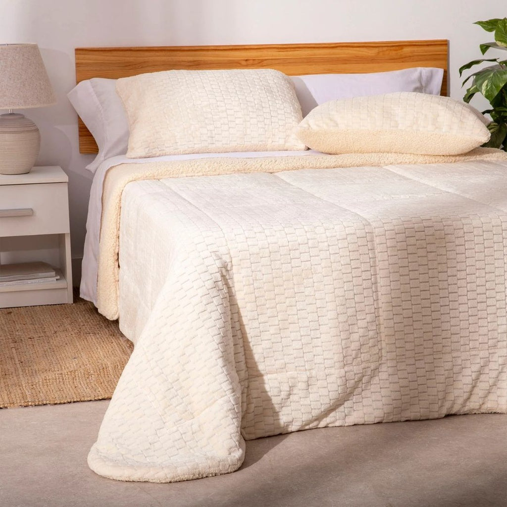Couette Ibai Jacquard Écru KARAMELO