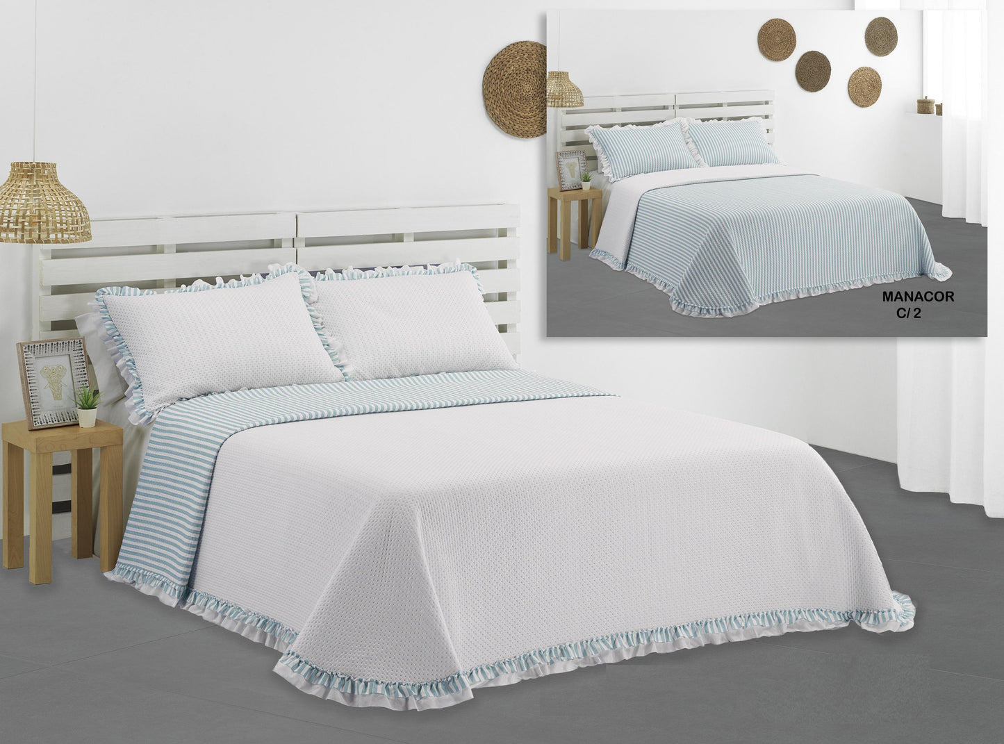 Colcha azul Manacor DOLZ