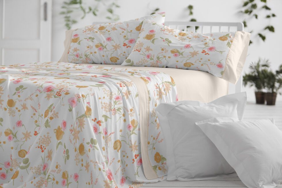 Ensemble de draps Burrito Blanco, taille 140, en vert et pêche