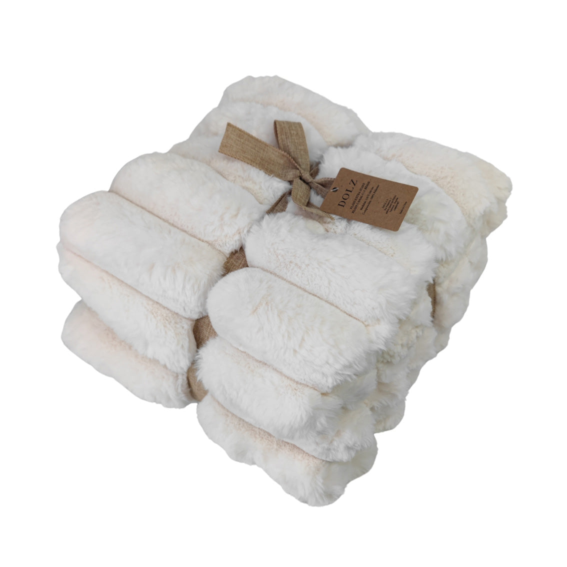 Manta plaid beige Sherpa Canal 130X160 cm marca dolz DOLZ