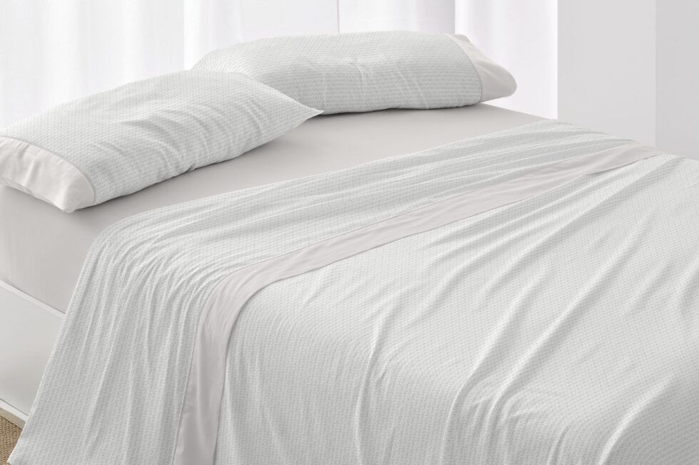 Ensemble de draps 541 Burrito Blanco aux couleurs pierre, sable et aquarelle