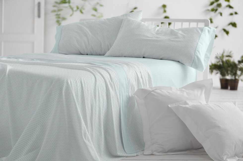 Ensemble de draps 541 Burrito Blanco aux couleurs pierre, sable et aquarelle