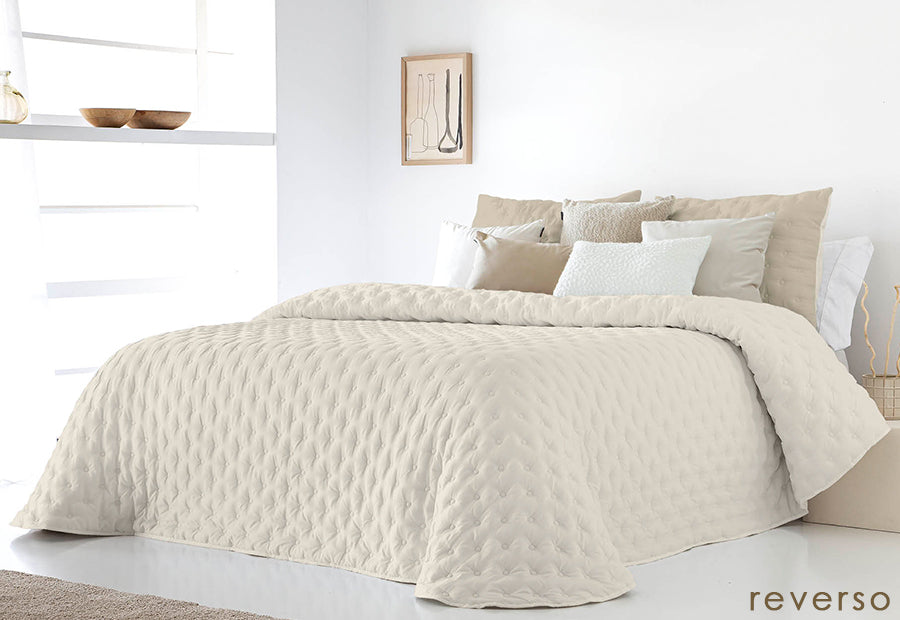 Edredón Conforter Bicolor Reversible 250gr FUNDECO Anisa color nude