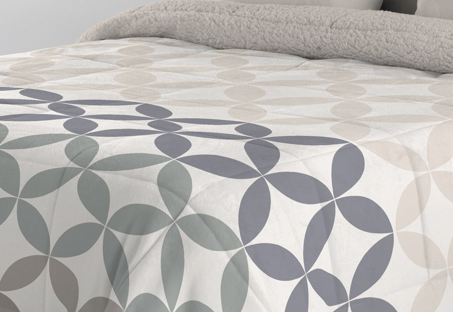 Edredón Comforter Sedalina Estampada+Sherpa POLO POLO Apolo azul