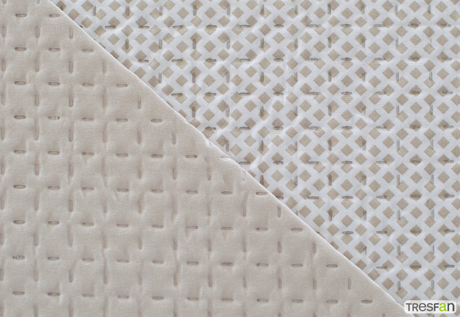 DN MODA Bouti Quilt Thermo-Scellé Réversible Lisse 3D Sable Rhombites