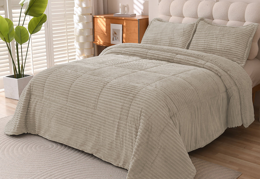 Edredón Conforter DN Sedalina/Sherpa Borreguito Alice color beige