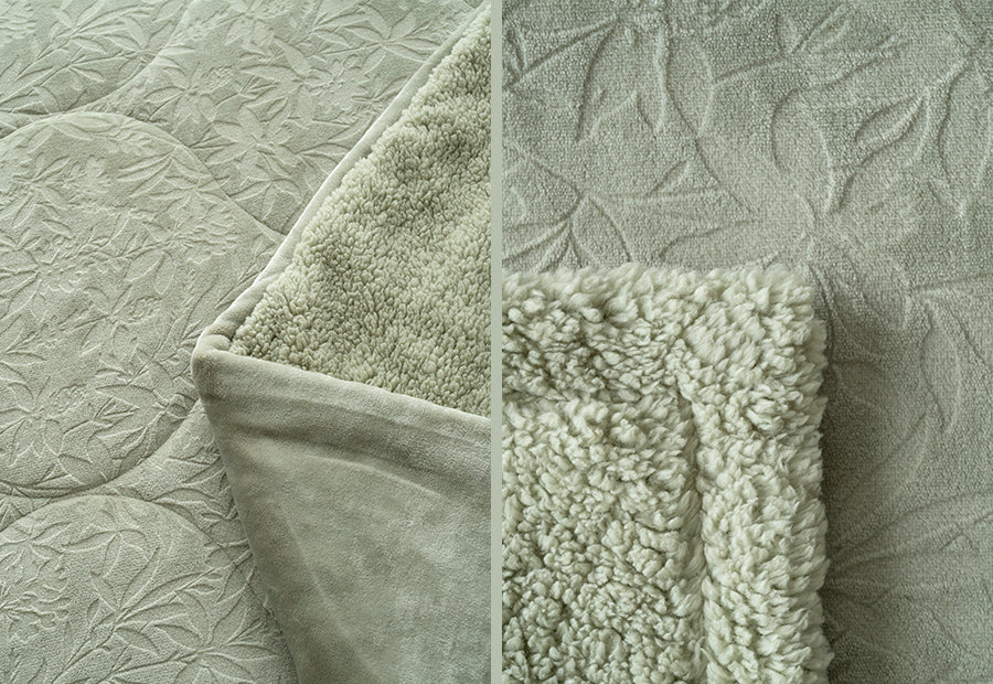 Edredón Conforter Sedalina+Sherpa CLARA VIDAL Berlioz verde 650 gr.