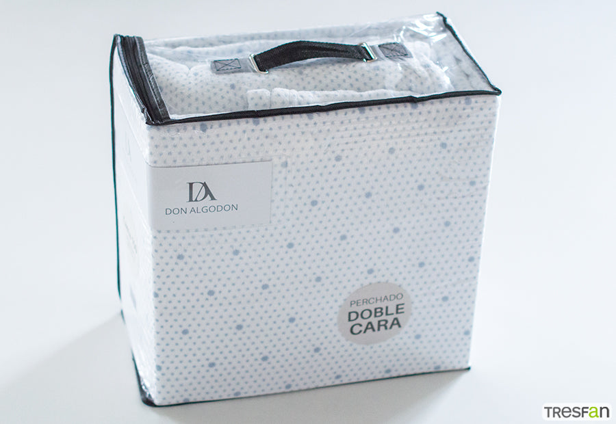 VENTA FLASH Sábana Coralina 220gr DON ALGODON Doble Cara Bianca azul