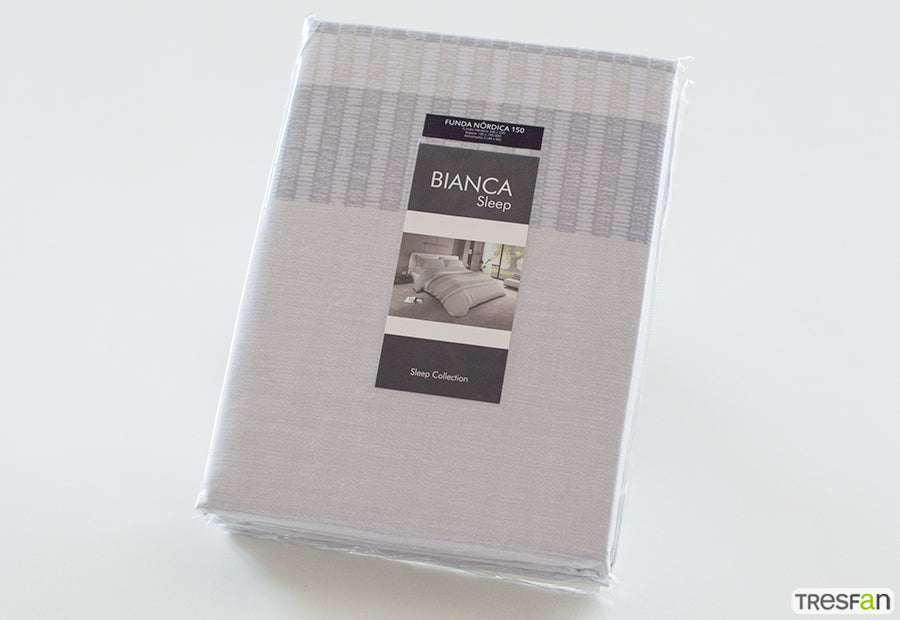 Funda Nórdica 3piezas Estampada BIANCA Born gris