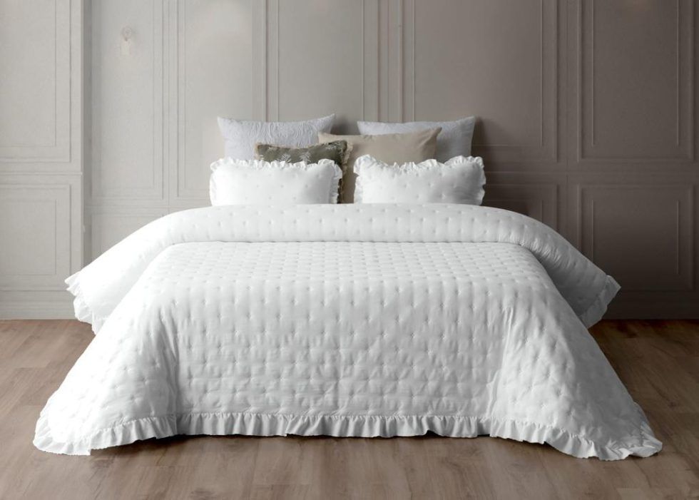 Colcha blanca Napoli de Miracle Home