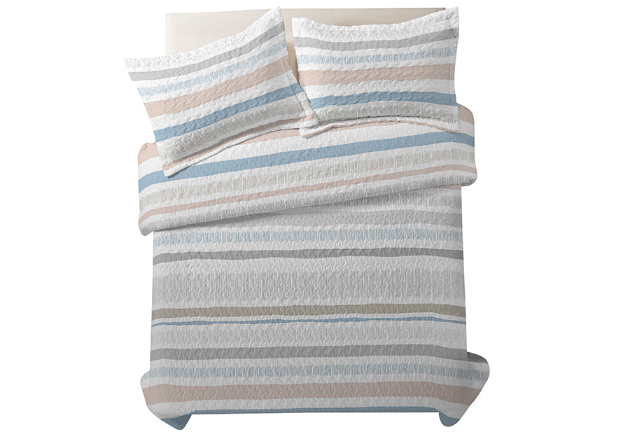 Colcha Bouti Cosida Reversible CLARA VIDAL Coimbra azul