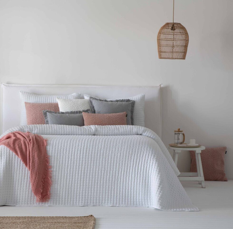 Couette boutis Azara blanche FUN&DECO