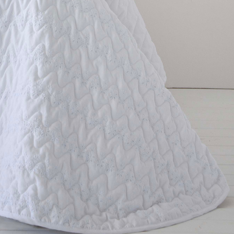 Colcha bouti blanca cosida Lorea de FUN DECO