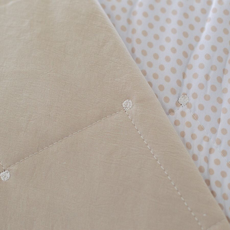 Colcha Bouti Reversible Bordada PLATINIUM Suave bicolor beige
