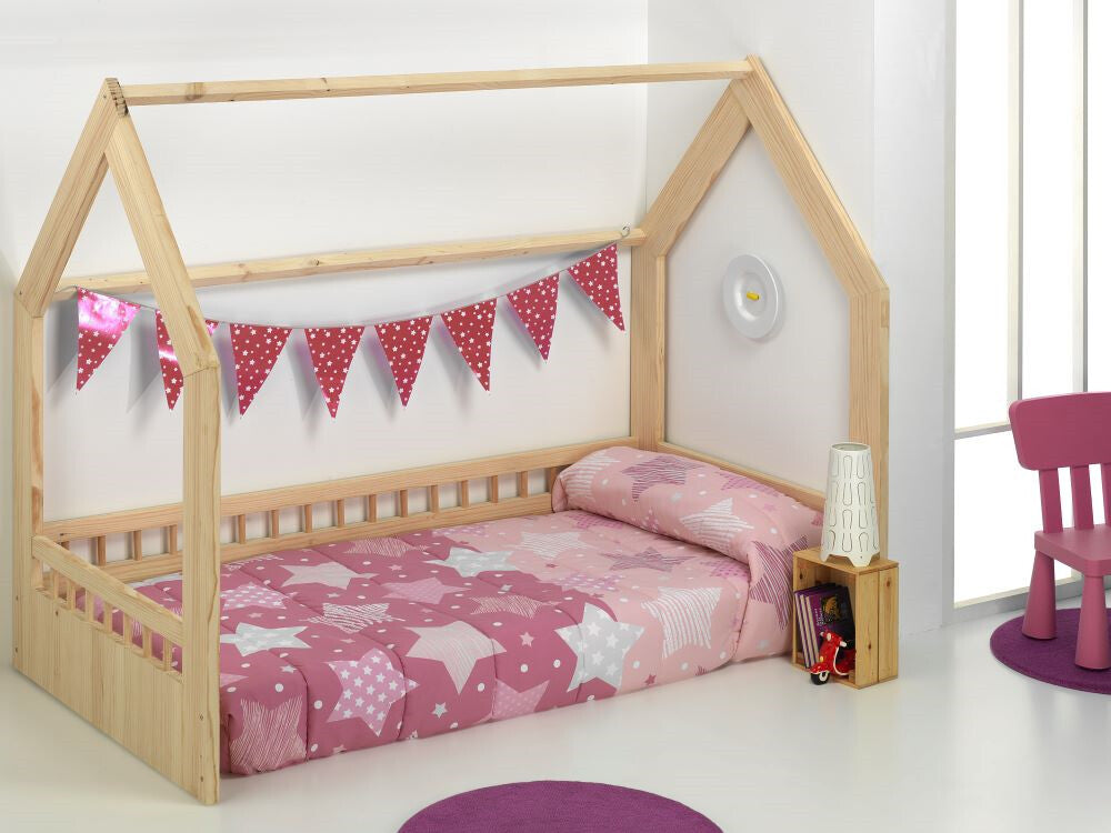 Edredón ajustable Stars rosa