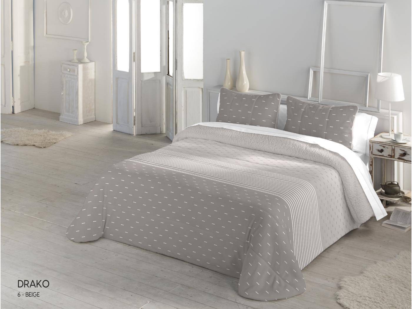 Edredón comforter sherpa Modelo DRAKO Catotex color beige