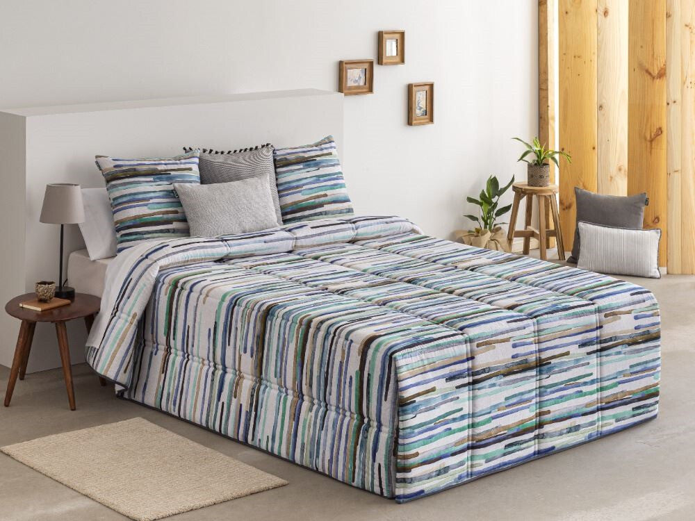 Couette numérique Badia Blue de Paula Confections, 100 % coton