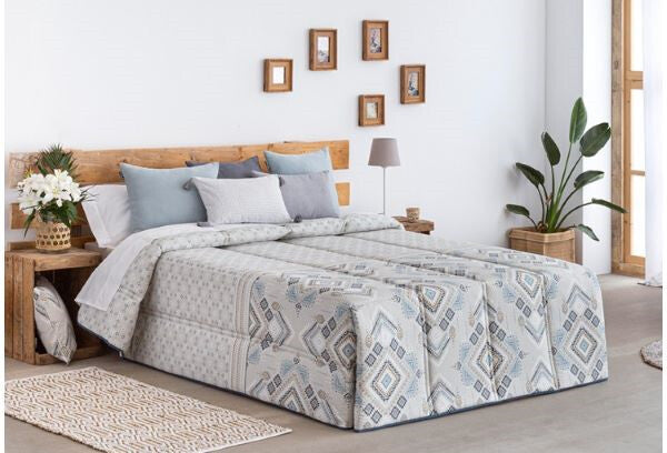 C.PAULA Nava Blue Printed Comforter Duvet