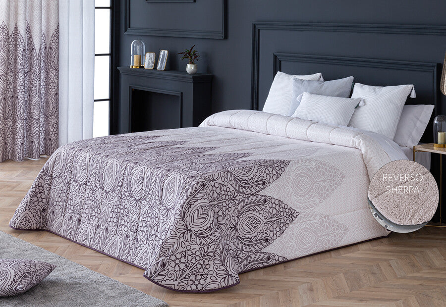 Couette Sherpa Baza en lilas par Paula Confections