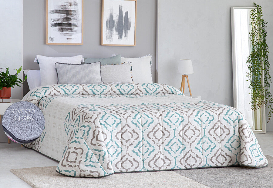 Couette Sherpa Lleida Turquoise par Paula Confections