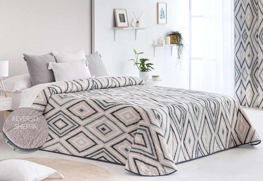 Edredón sherpa Zafra Azul Confecciones Paula