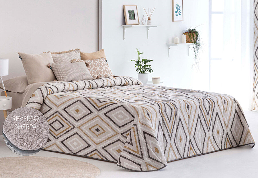 Edredón sherpa Zafra Beige Confecciones Paula