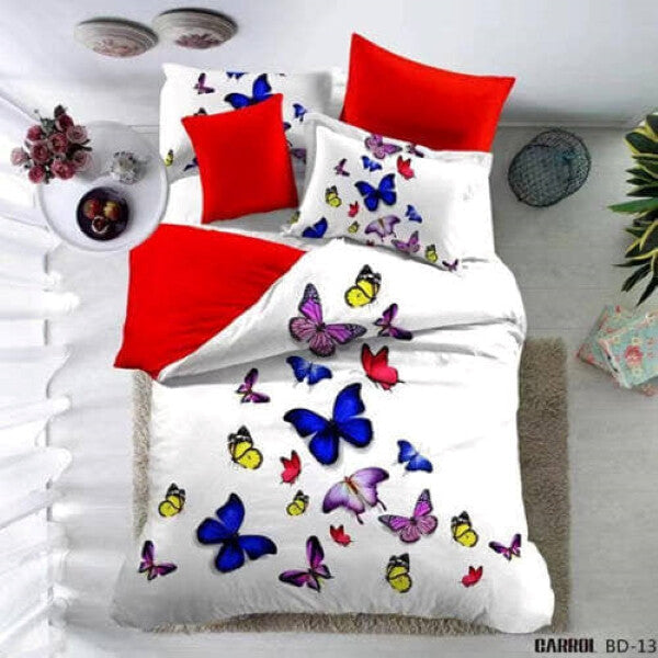 Housse de couette papillon 100 % coton