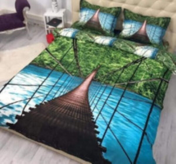 Housse de couette imprimée en 3D Bridge 4 pièces