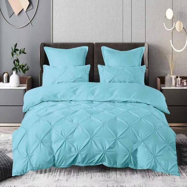 Housse de couette bleue
