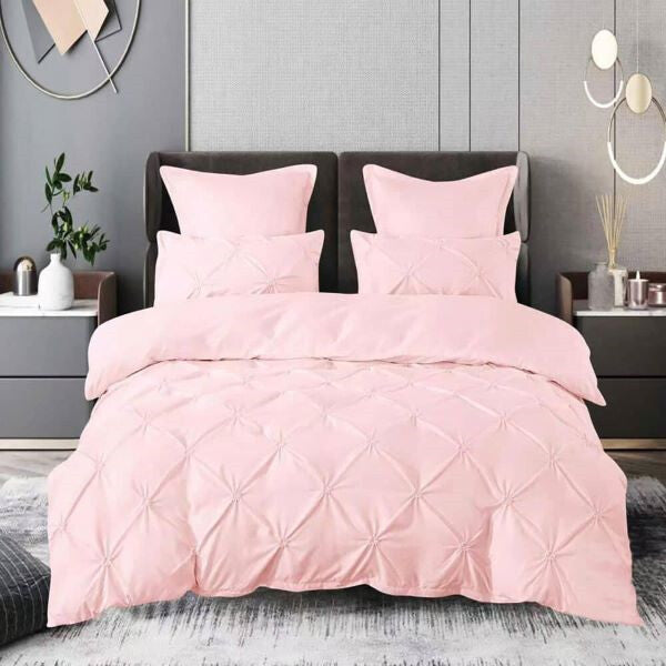Housse de couette rose